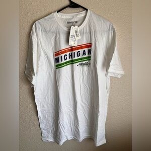Men’s Nascar Michigan Striped T-Shirt Size Large New